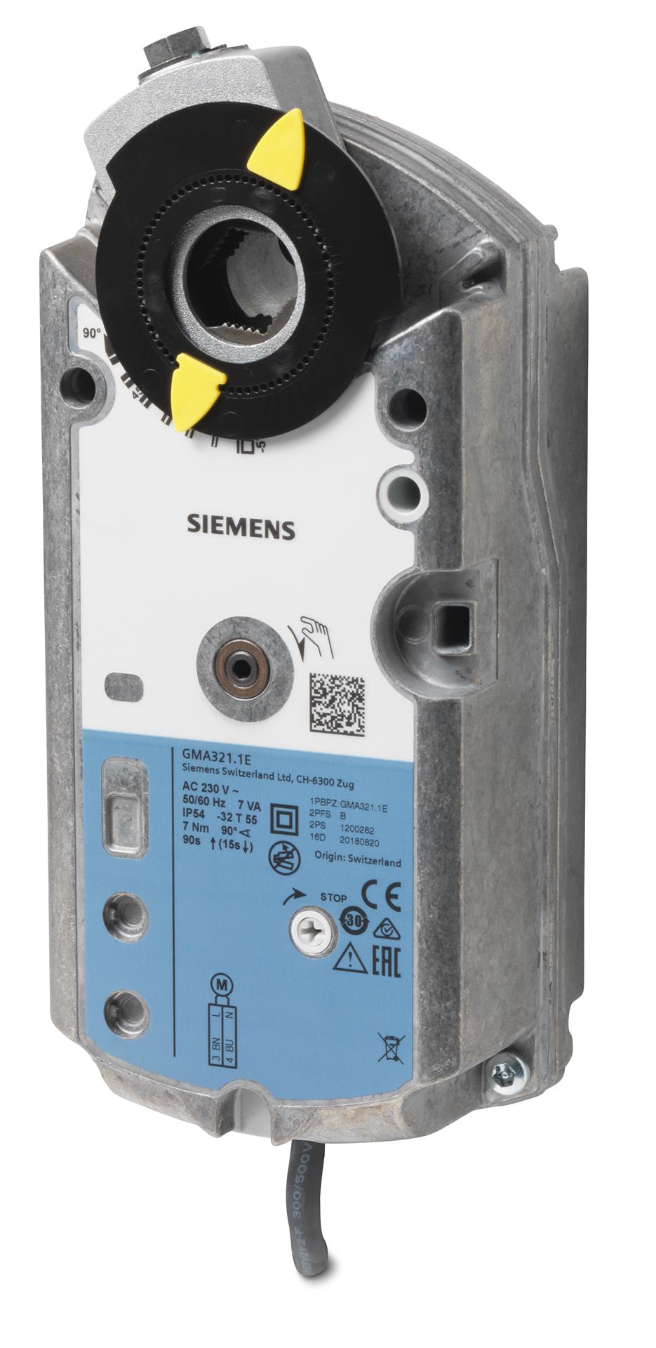 Привод воздушной заслонки, поворотный Siemens GMA321.1E | BPZ:GMA321.1E