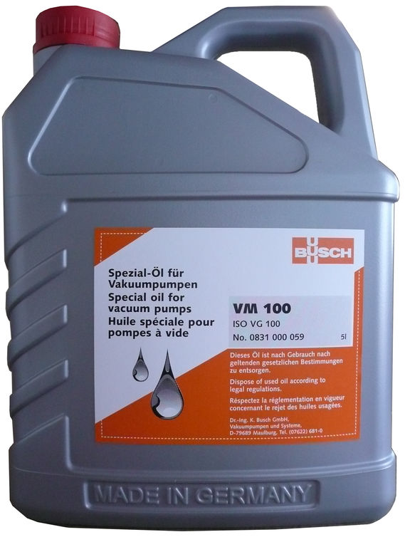 Вакуумное масло Busch VM 100 5 литров, вязкость ISO-VG 100 | 0831000059