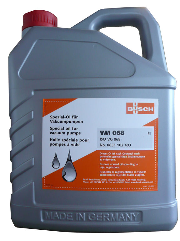 Вакуумное масло Busch VM 068 5 литров, вязкость ISO-VG 68 | 0831102493
