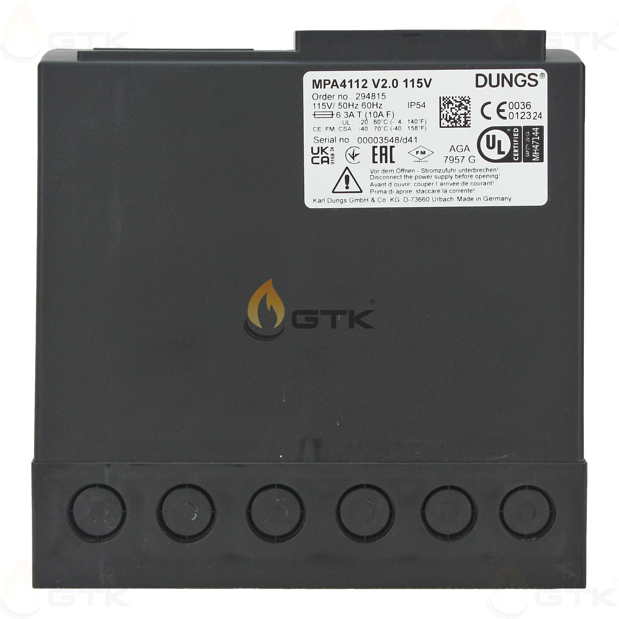 Блок управления горением Dungs MPA 4112 V2.0 kpl 115 V, 294815