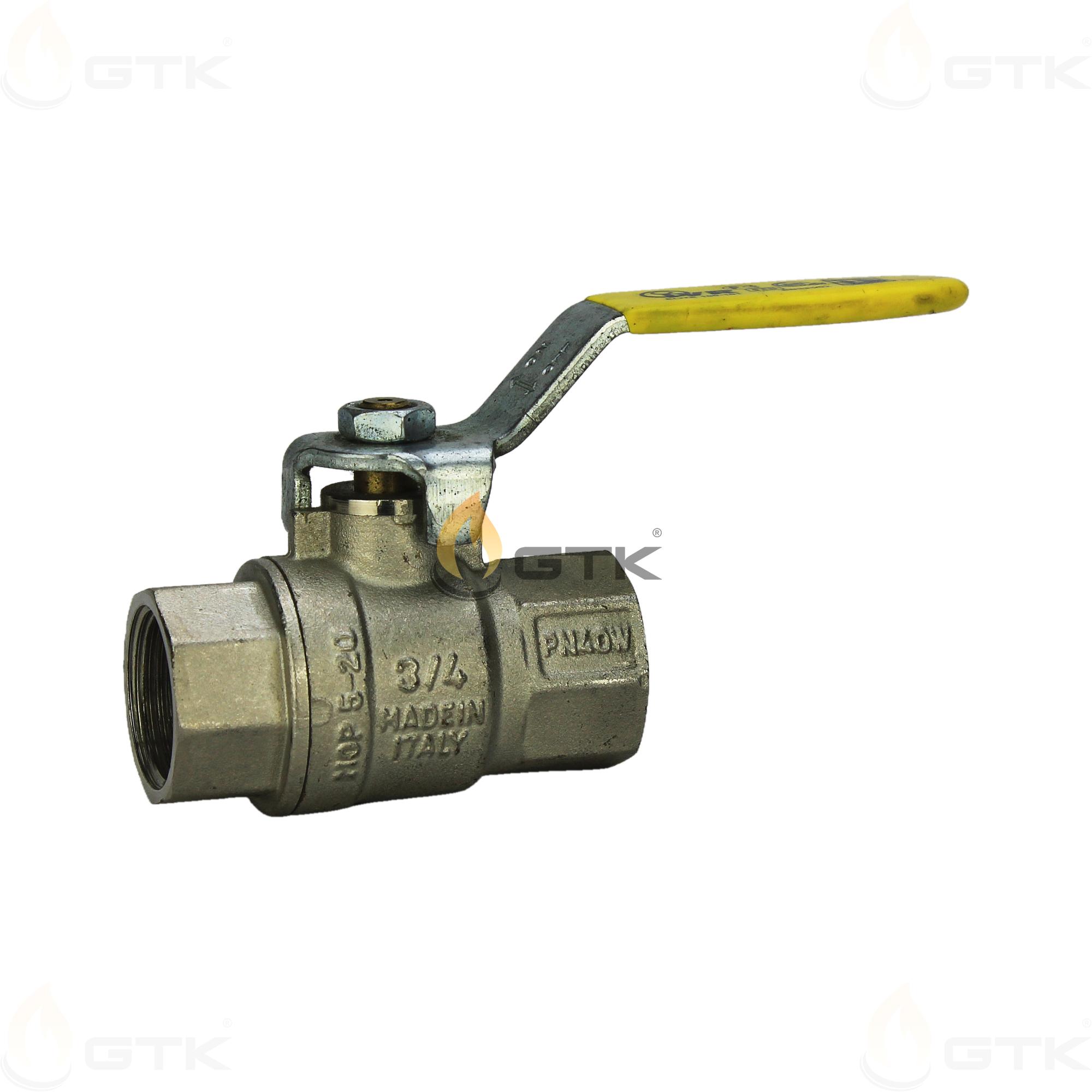 Шаровой латунный кран для газа полнопроходной IVR DN20 PN40