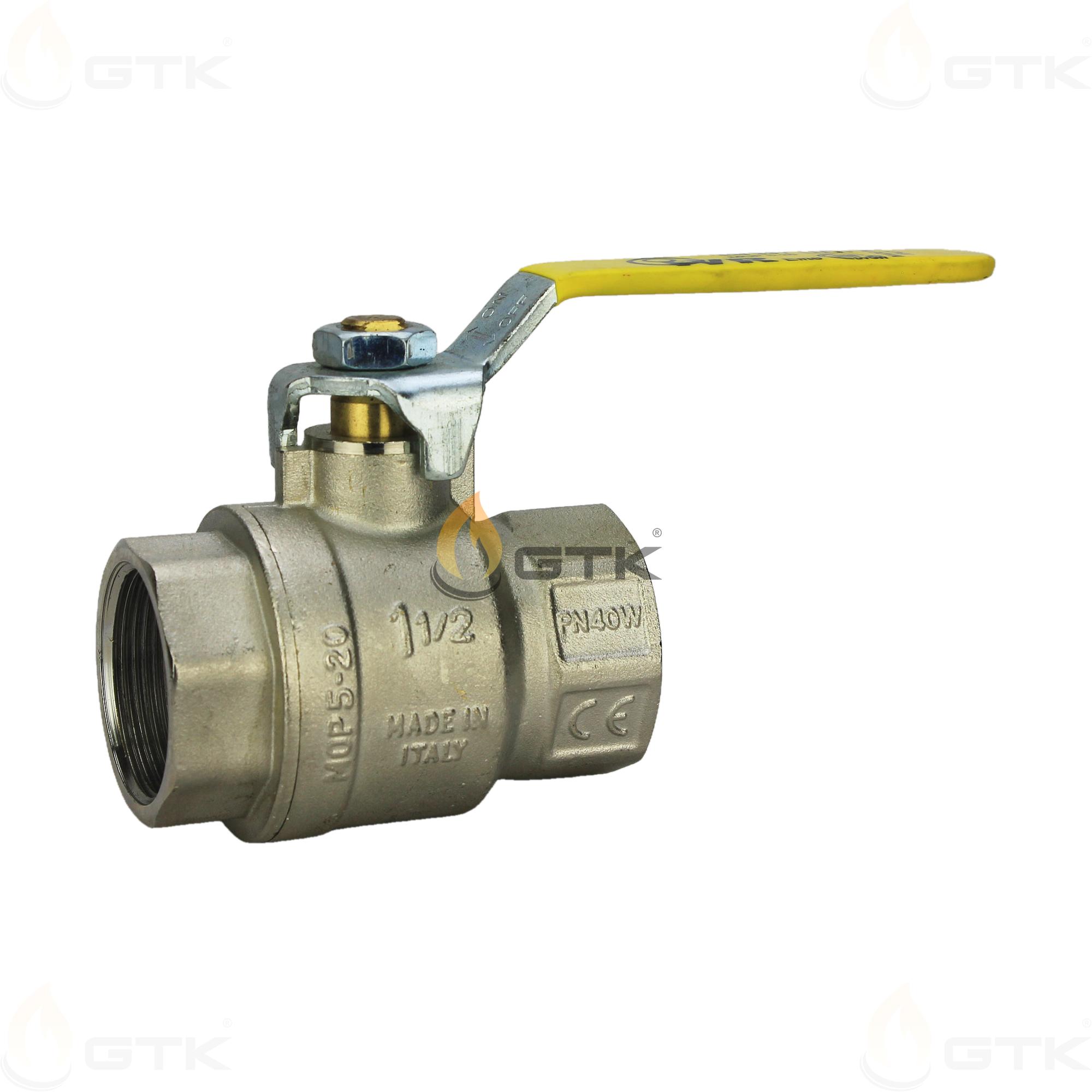 Шаровой латунный кран для газа полнопроходной IVR DN40 PN40