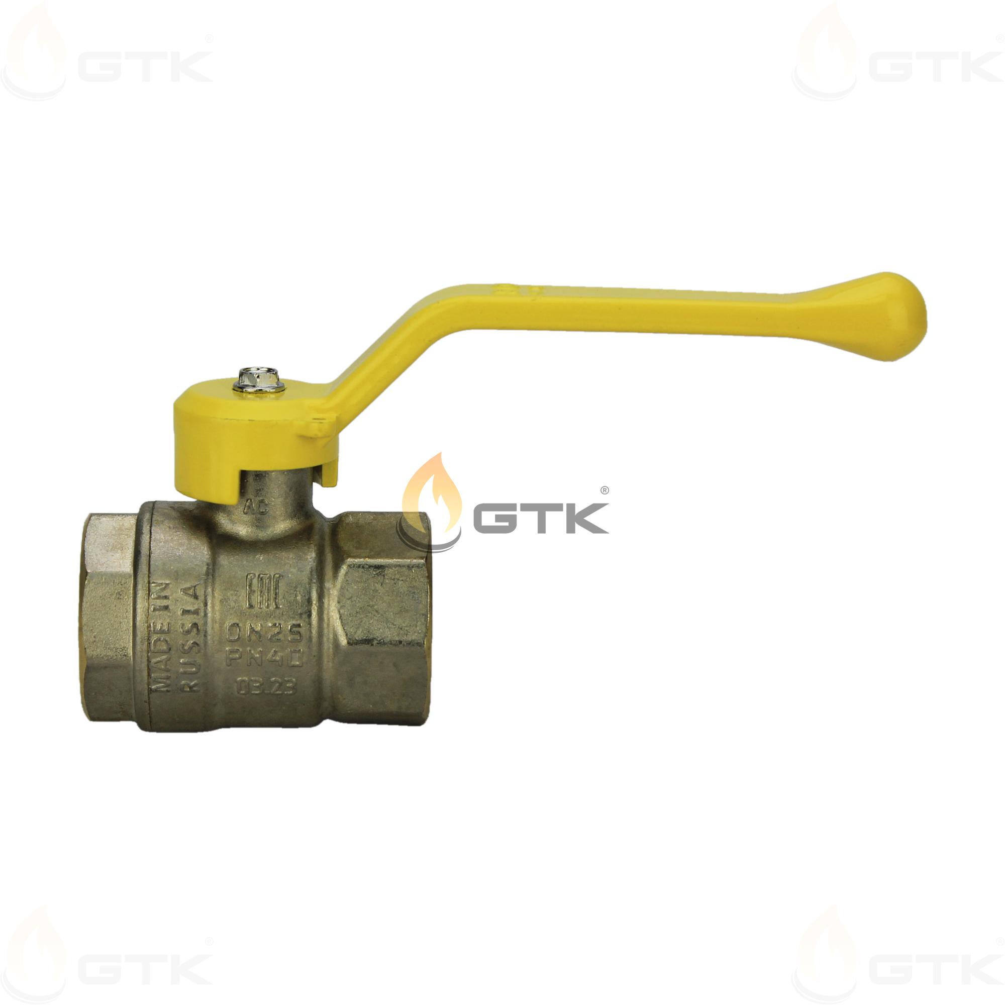 Шаровой латунный кран LD Pride DN25 PN40, 47.25.В-В.Р.GAS