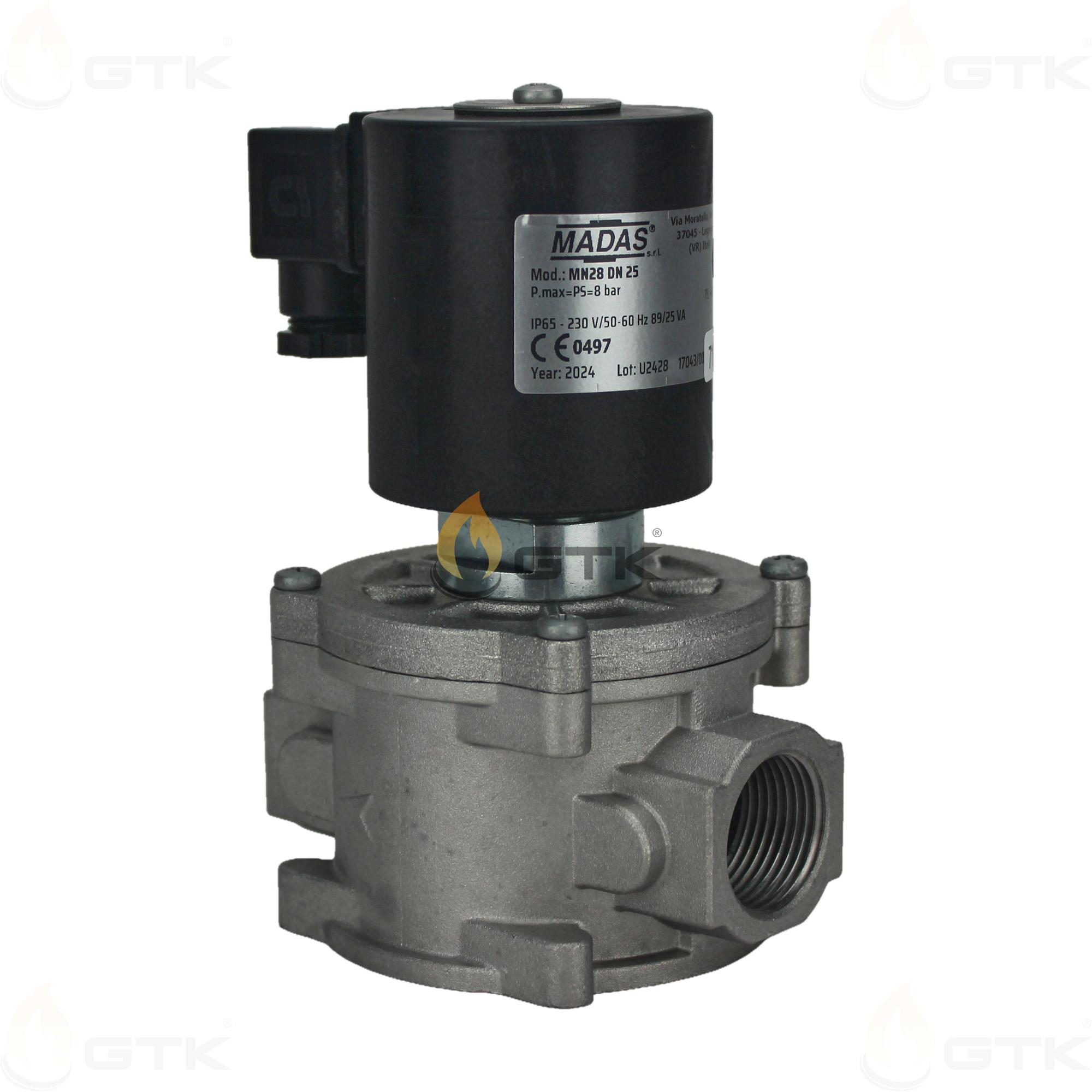 Жидкотопливный электромагнитный клапан Madas MN28, AN04 008 Жидкотопливный электромагнитный клапан Madas MN28, AN04 008