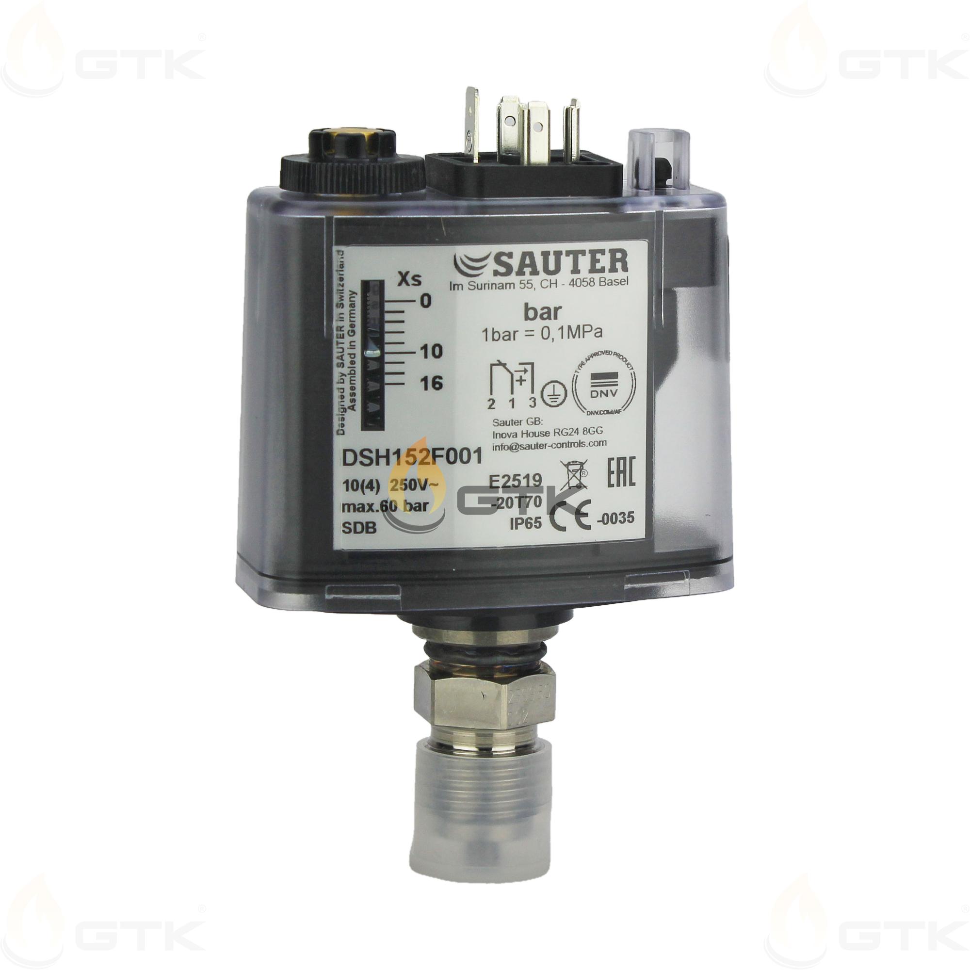 Ограничитель верхнего давления (прессостат) Sauter DSH152F001