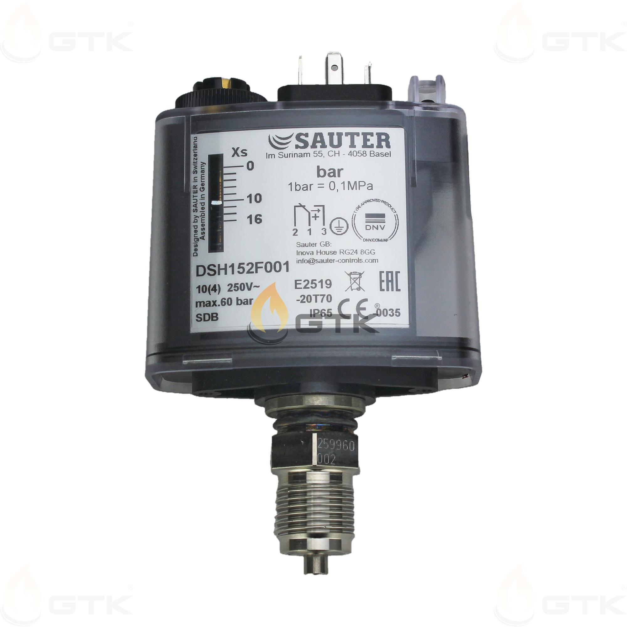 Ограничитель верхнего давления (прессостат) Sauter DSH152F001