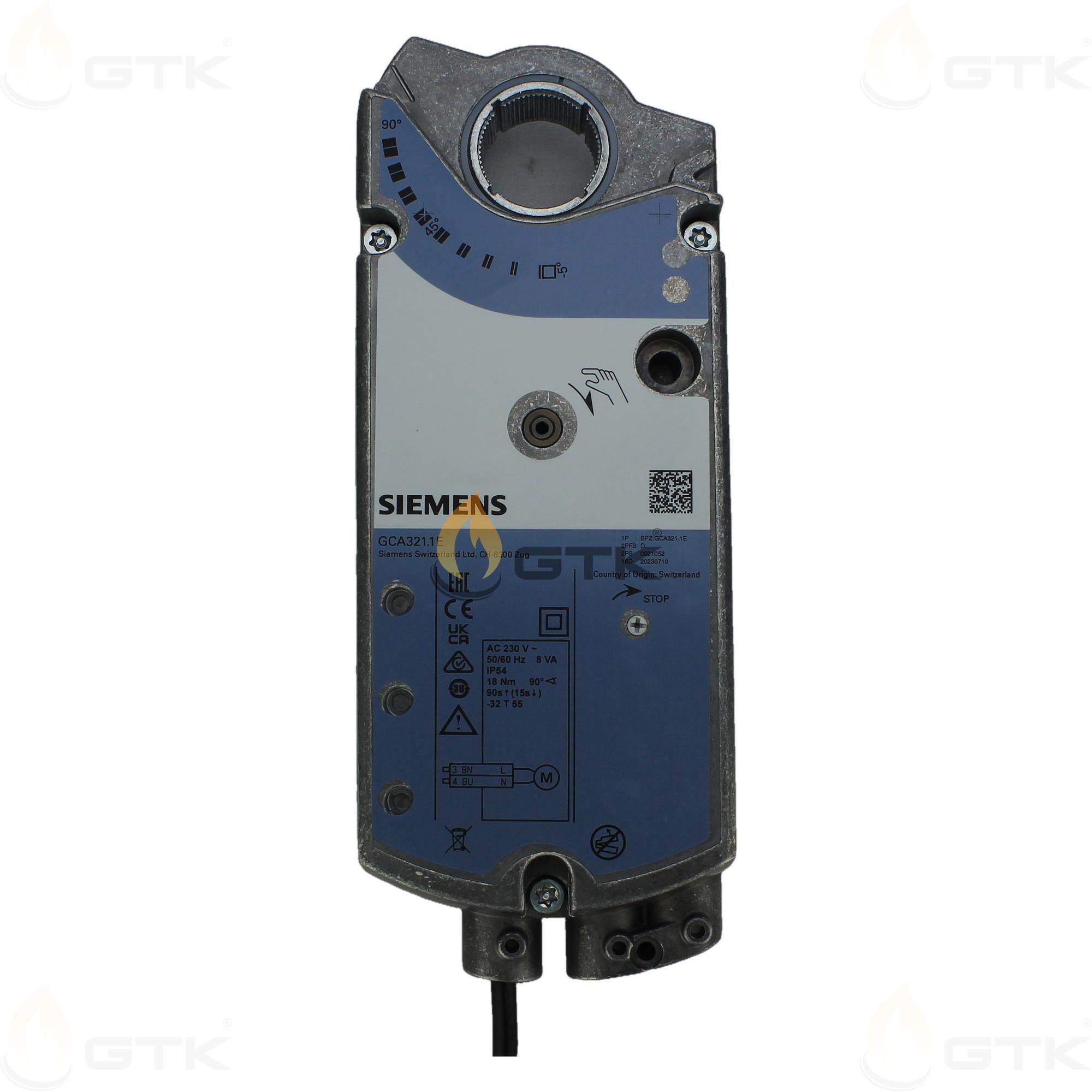 Привод воздушной заслонки Siemens GCA321.1E