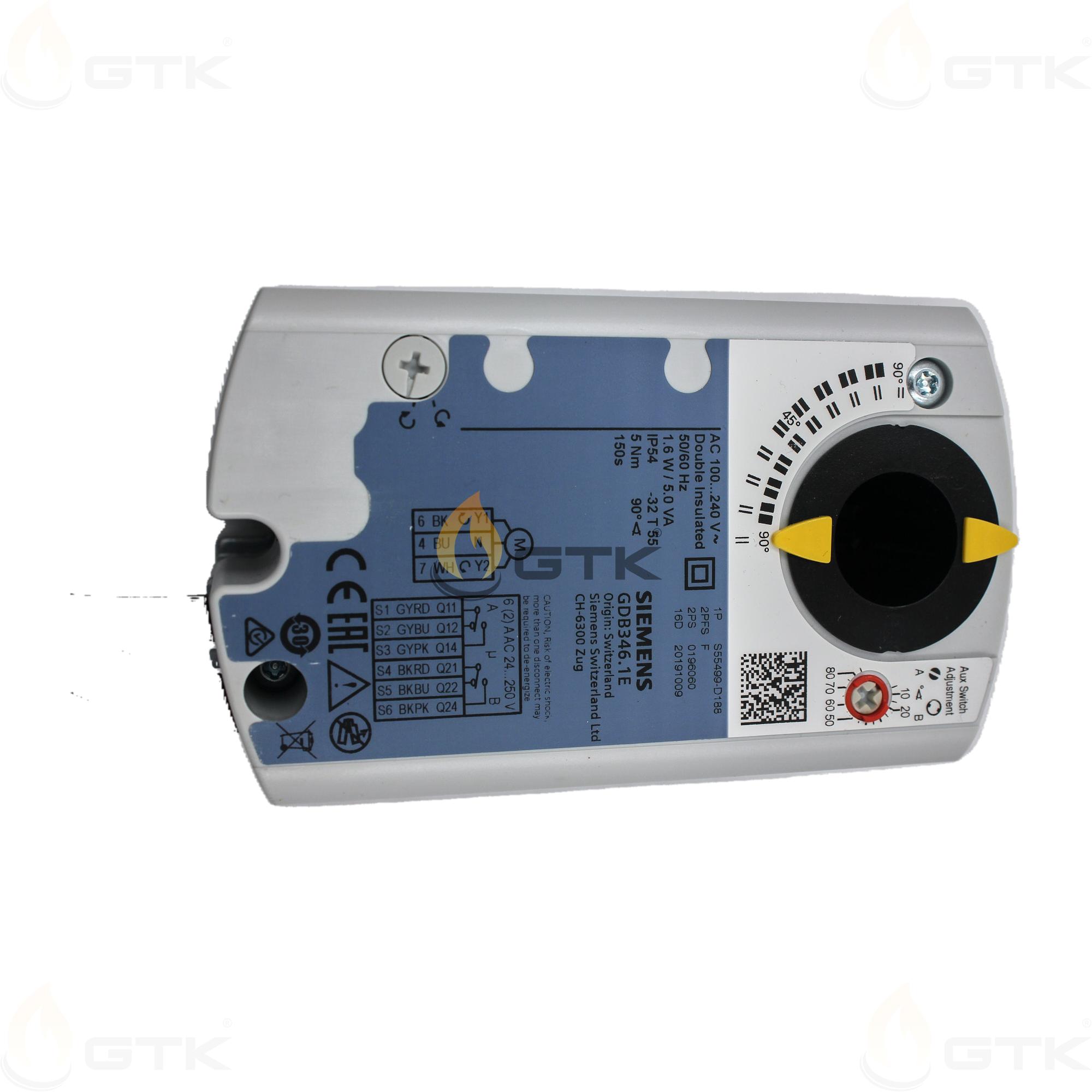 Привод воздушной заслонки Siemens GDB346.1E, арт: BPZ:GDB346.1E