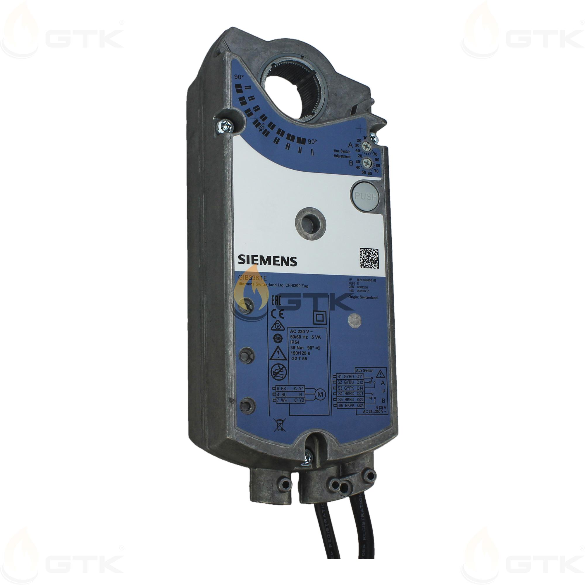 Привод воздушной заслонки Siemens GIB336.1E