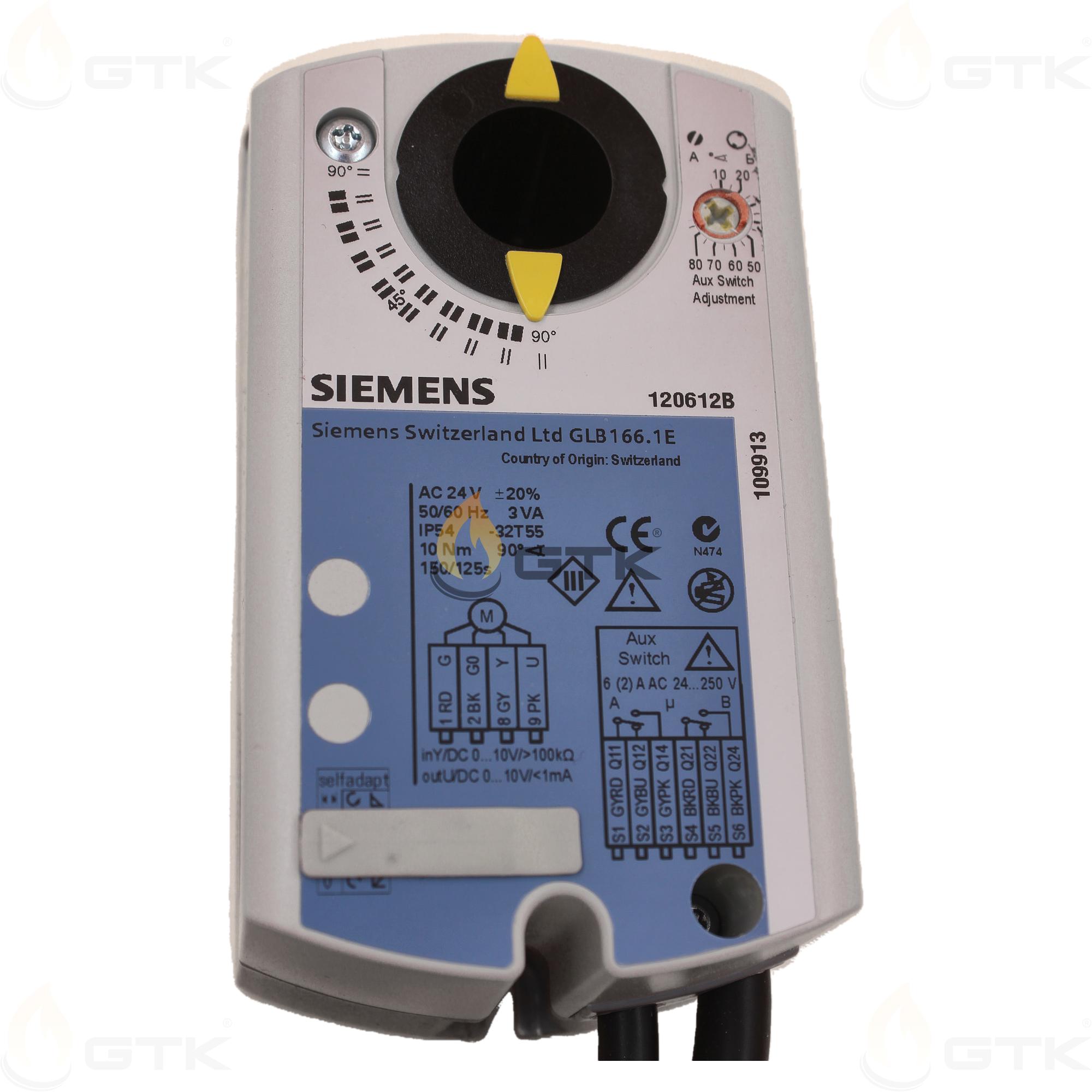 Привод воздушной заслонки Siemens GLB166.1E, арт: BPZ:GLB166.1E