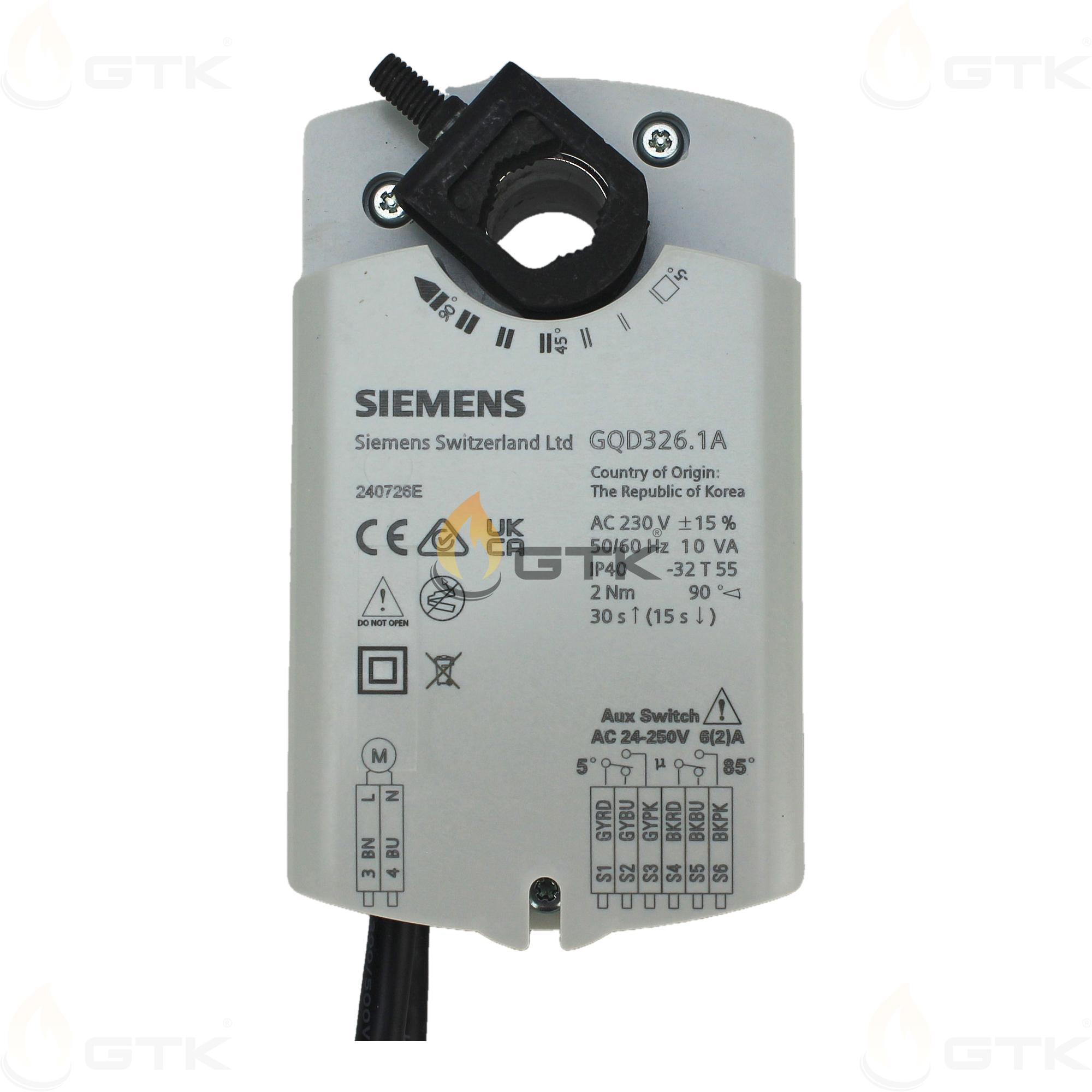 Привод воздушной заслонки Siemens GQD326.1A