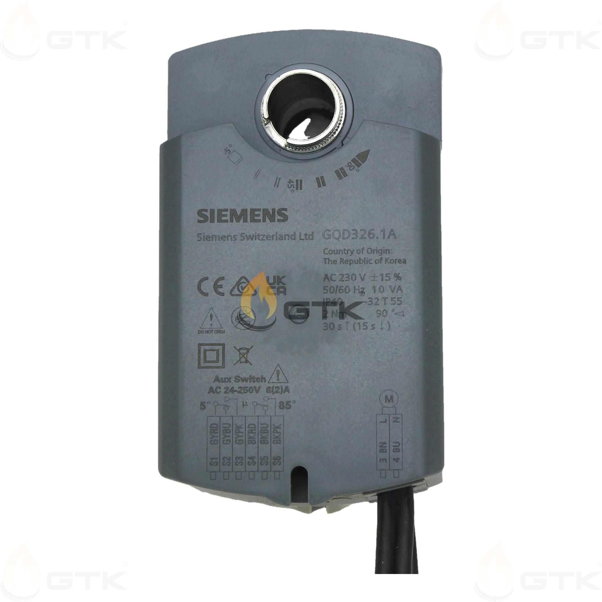 Привод воздушной заслонки Siemens GQD326.1A