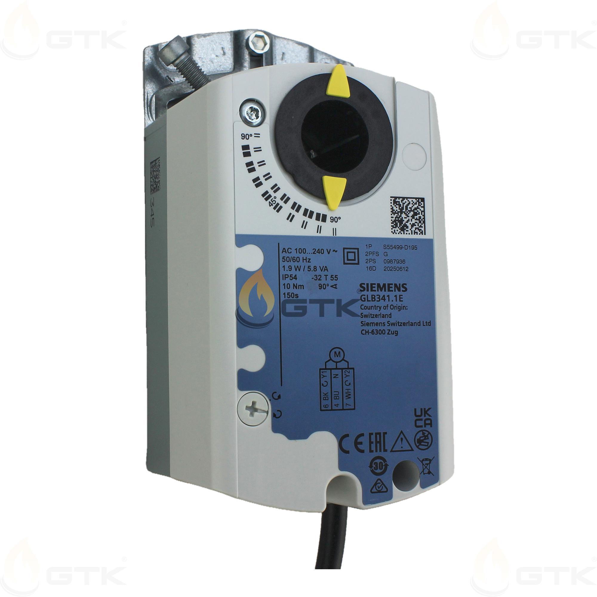 Привод воздушной заслонки Siemens GLB341.1E, S55499-D195