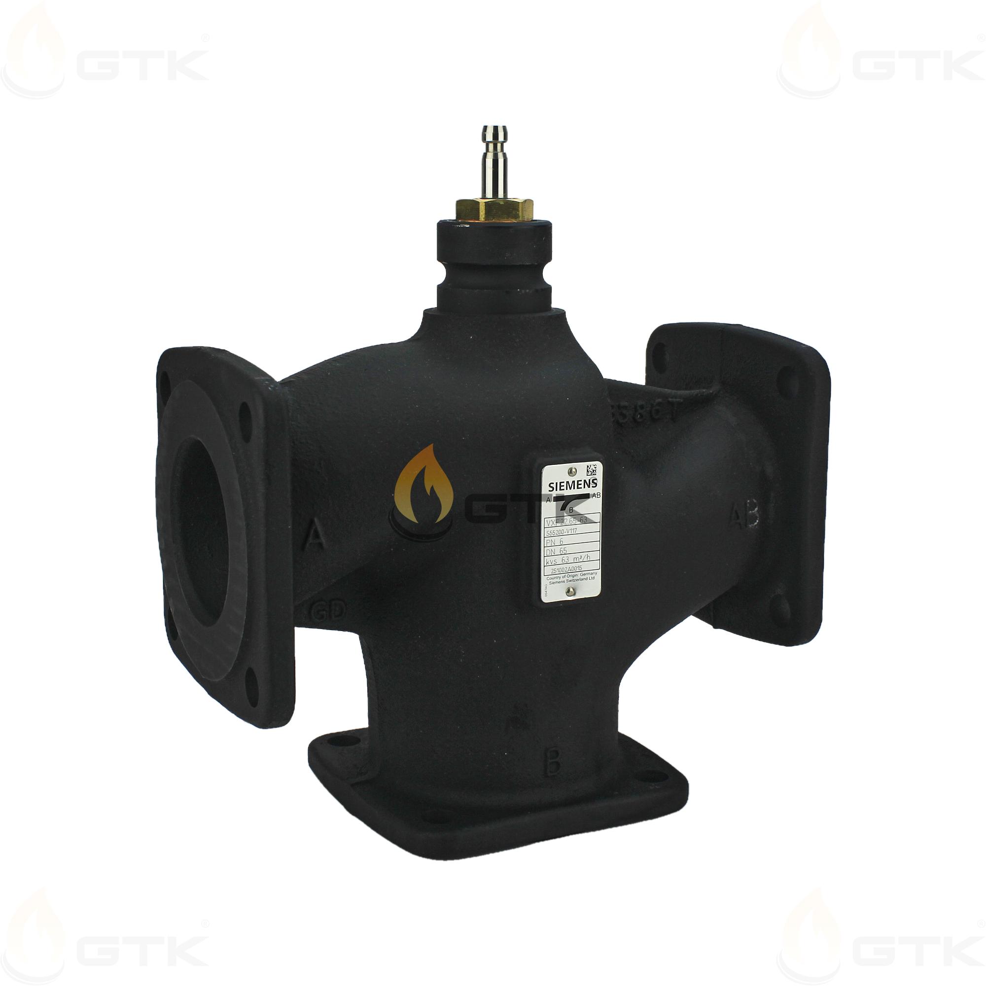 Клапан 3-ходовой седельный Siemens VXF22.65-63 DN65 PN6 Клапан 3-ходовой седельный Siemens VXF22.65-63 DN65 PN6