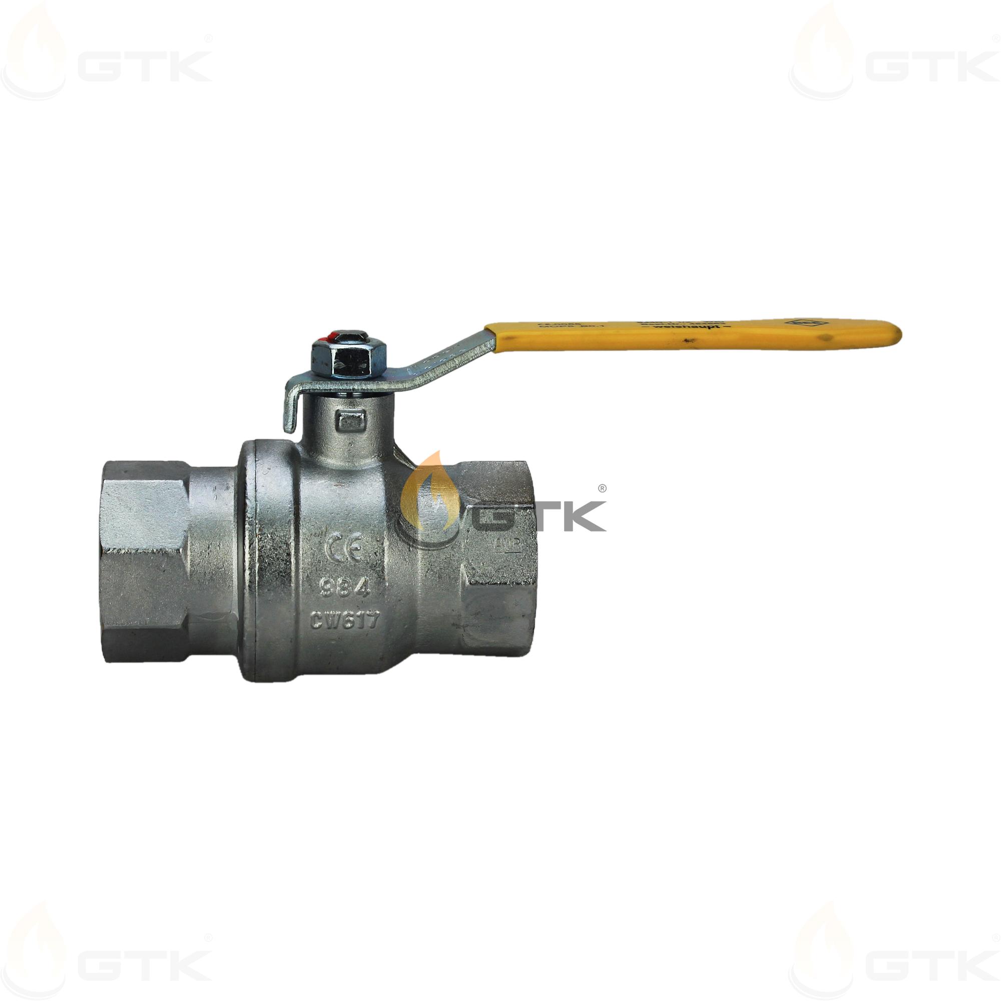Кран шаровой  для жидкого топлива EL и газа Weishaupt Rp 1 1/2 PN 40/MOP5, 454663