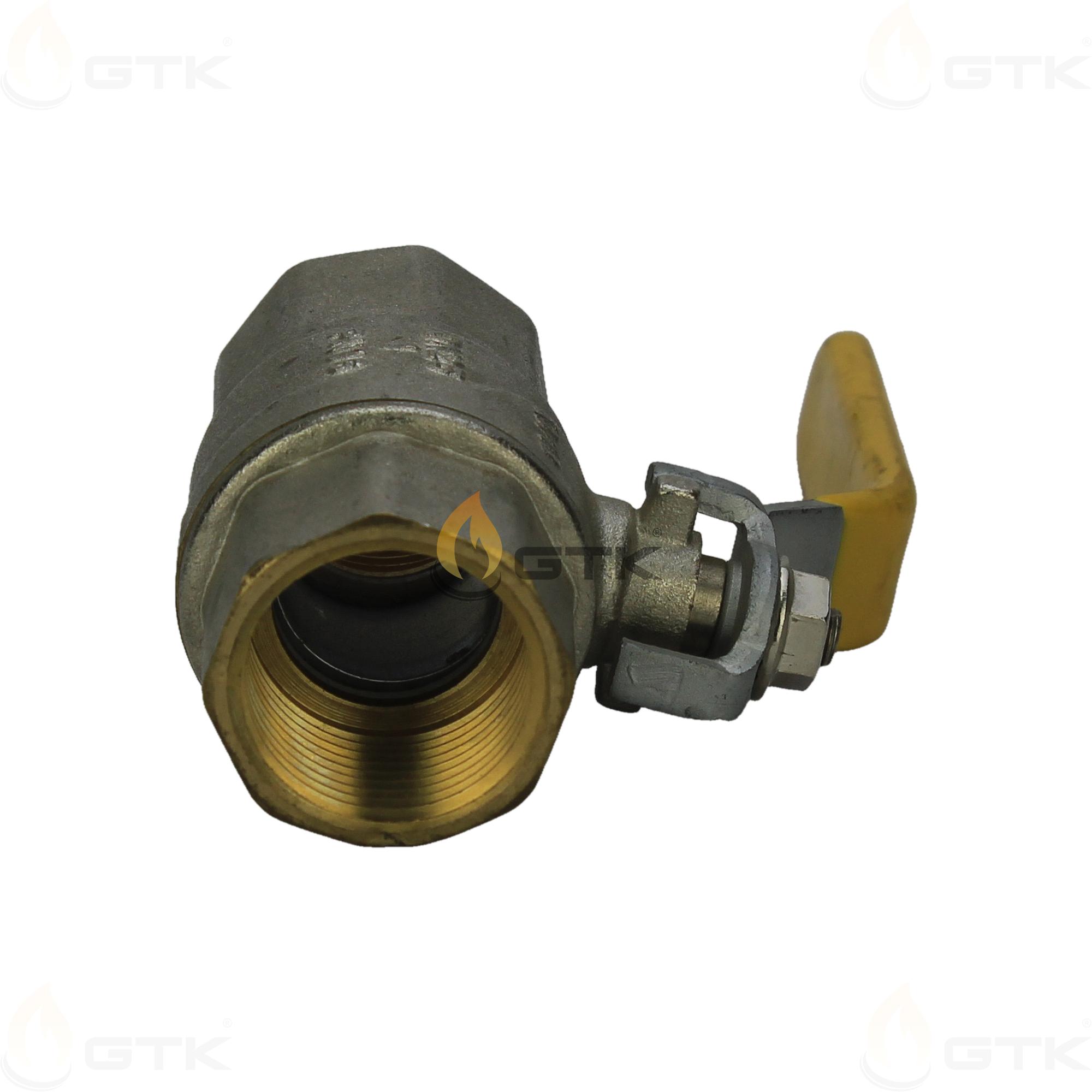 Шаровой латунный кран для газа Wester DN25 PN16