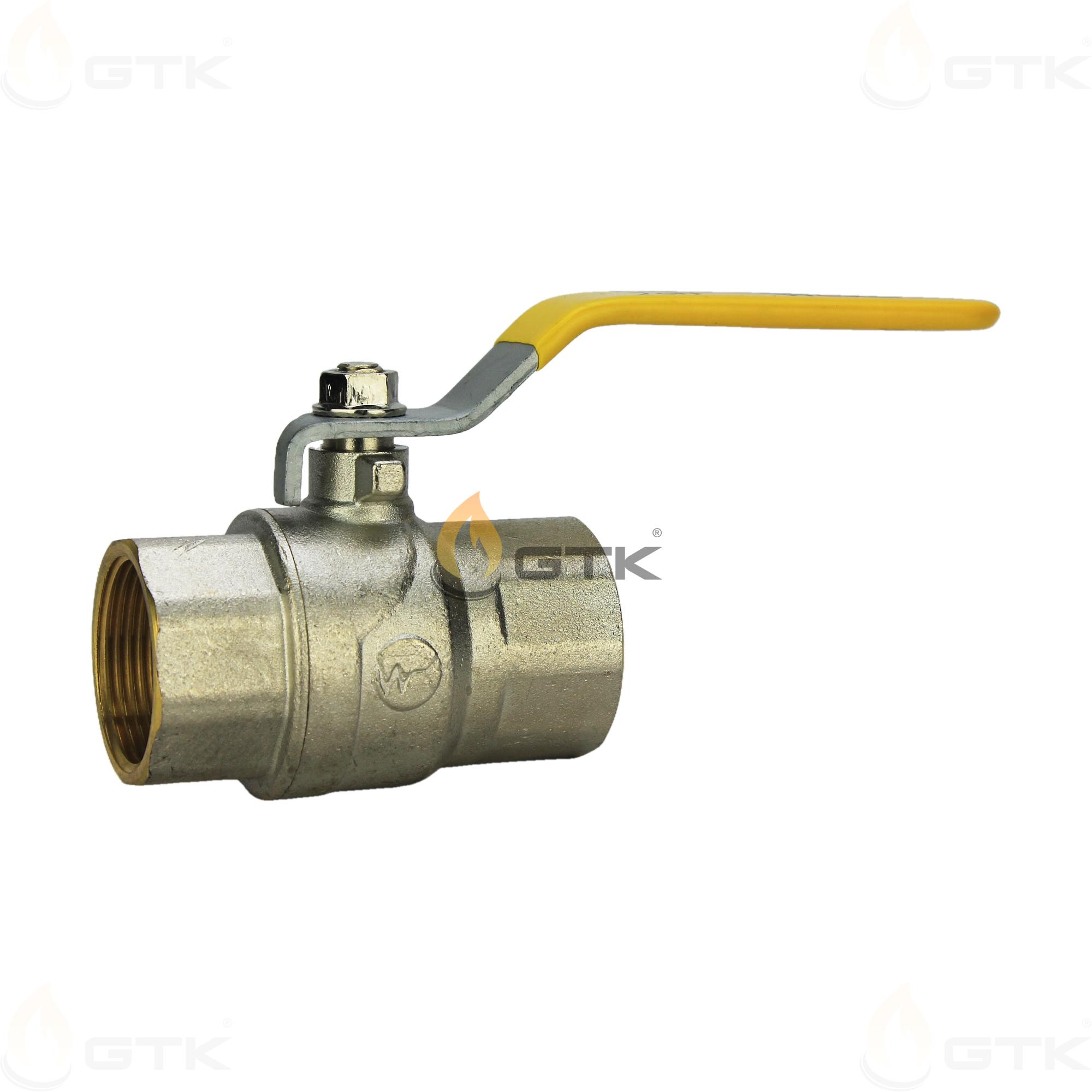 Шаровой латунный кран для газа полнопроходной Wester DN32 PN16