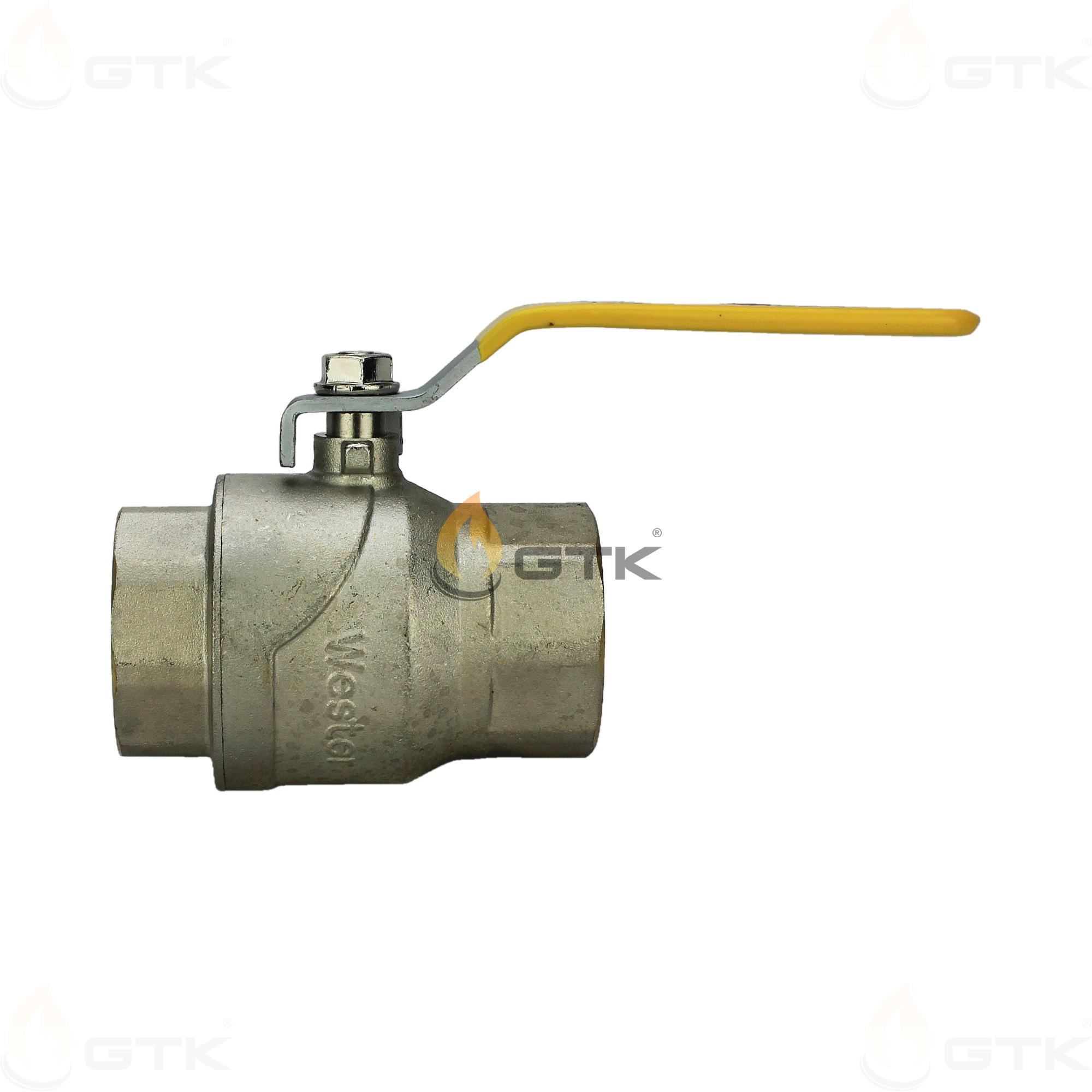 Шаровой латунный кран для газа полнопроходной Wester DN50 PN16