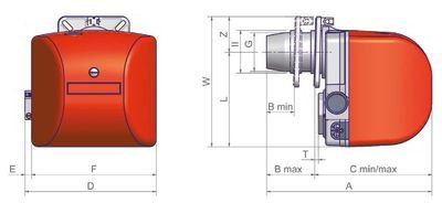 Схемы для Горелка дизельная CIB UNIGAS LO90 серии IDEA (35 - 85 кВт) | G-.TN.x.xx.A