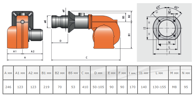 Схемы для Газовая горелка Baltur BTG 6 (Арт. 17040010)