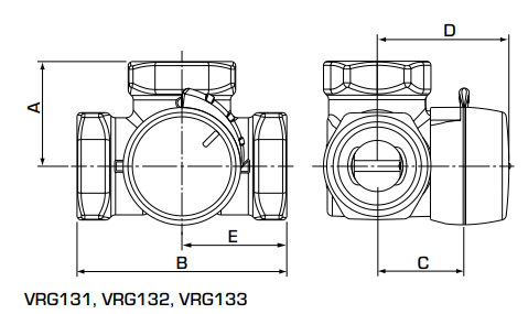 Схемы для Трехходовой смесительный клапан Esbe VRG131,15-0.40 RP 1/2 | 11600100