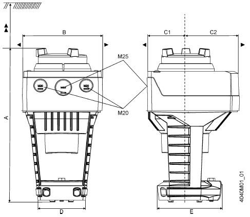 Схемы для Электромоторный привод 3-точечный Siemens SAX61.03 S55150-A100 | S55150-A100