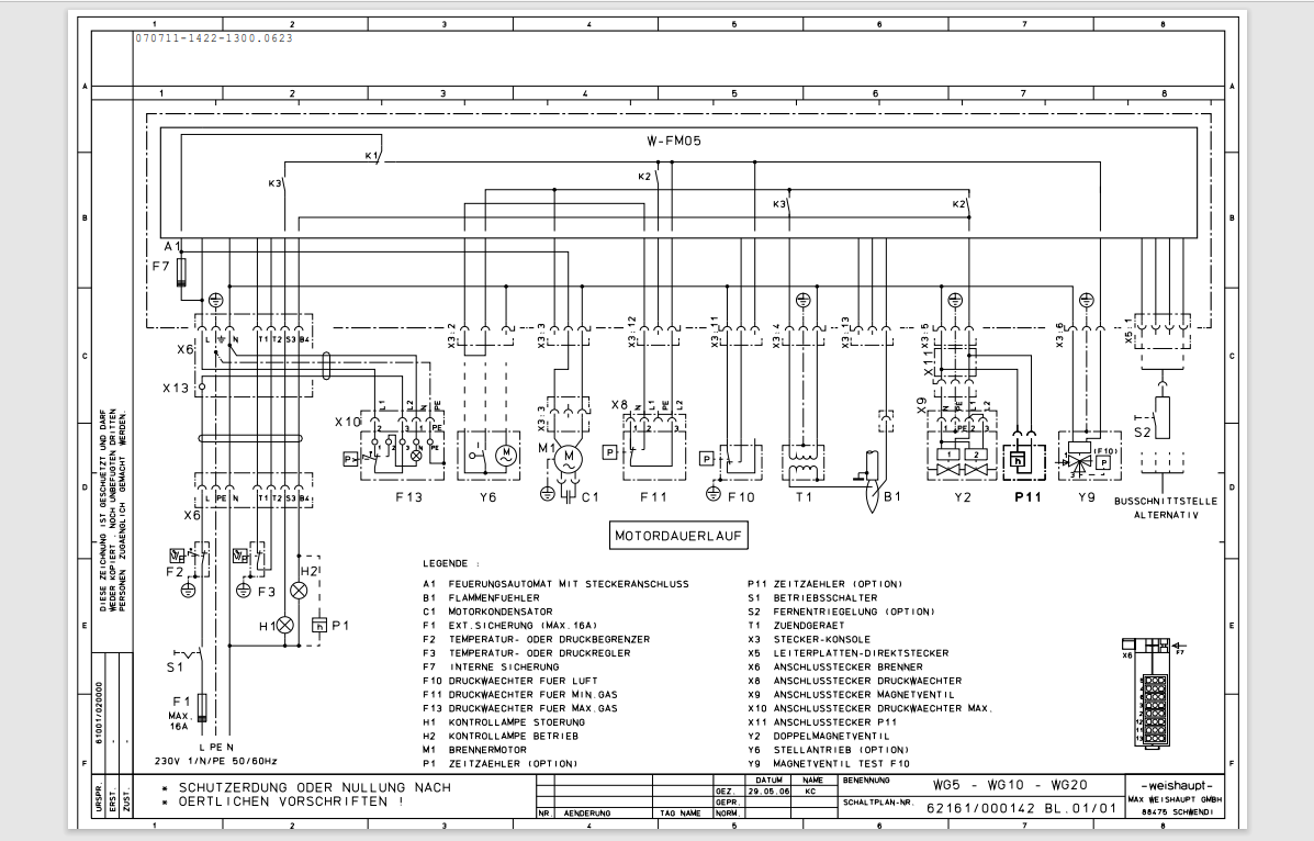 Схемы для Менеджер горения Weishaupt W-FM 05 (Арт. 600470)