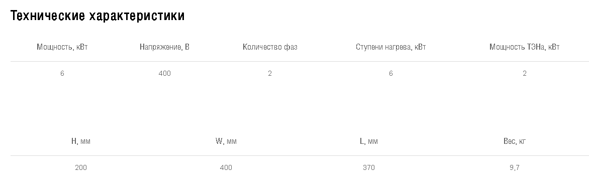 Схемы для Нагреватель электрический для прямоугольных каналов Shuft EHR 400*200-6/2ф | НС-1059141