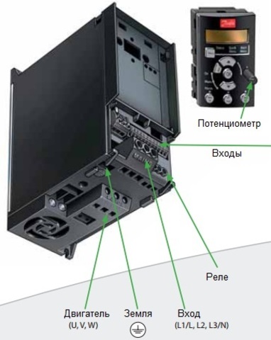 Схемы для Частотный преобразователь Danfoss VLT Micro Drive FC 51 0,37 кВт (200-240, 1 фаза) 132F0002