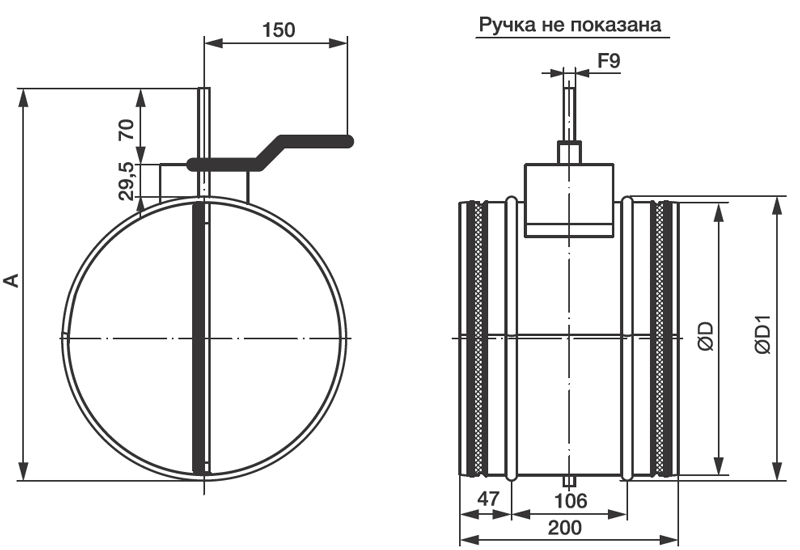 Схемы для Воздушный клапан Shuft DCGAr 100 | НС-1033993