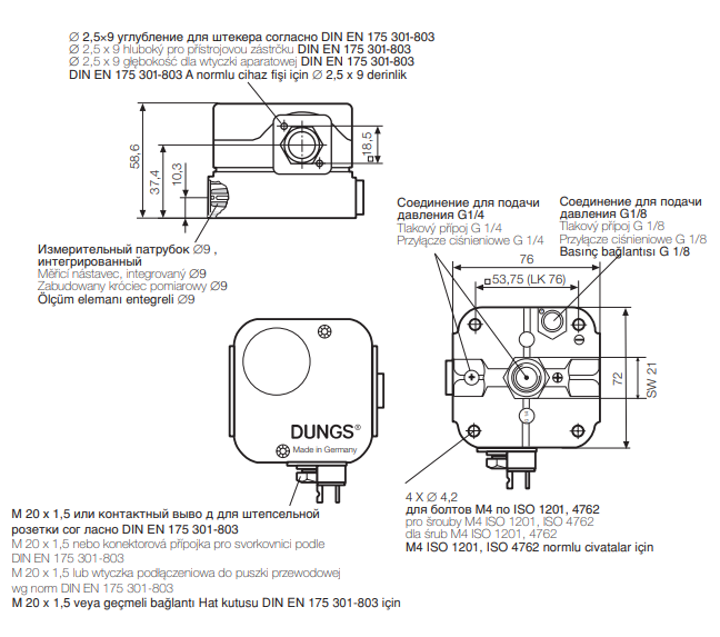 Схемы для Реле давления Dungs LGW 10 A4 | 272344