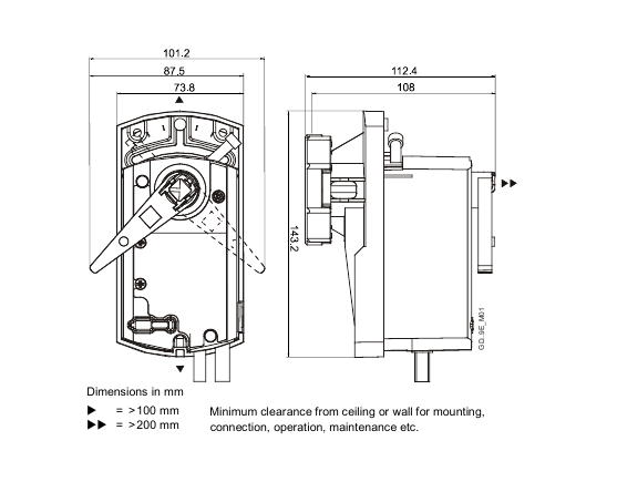 Схемы для Электромоторный привод  Siemens GMA131.9E | BPZ:GMA131.9E