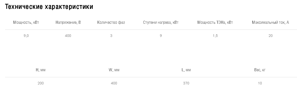 Схемы для Нагреватель электрический для прямоугольных каналов Shuft EHR 400*200-9 | НС-0007054