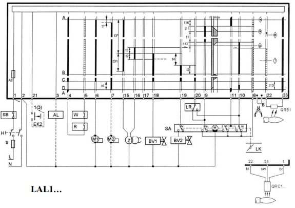 Схемы для Автомат горения Siemens LAL1.25 | BPZ:LAL1.25
