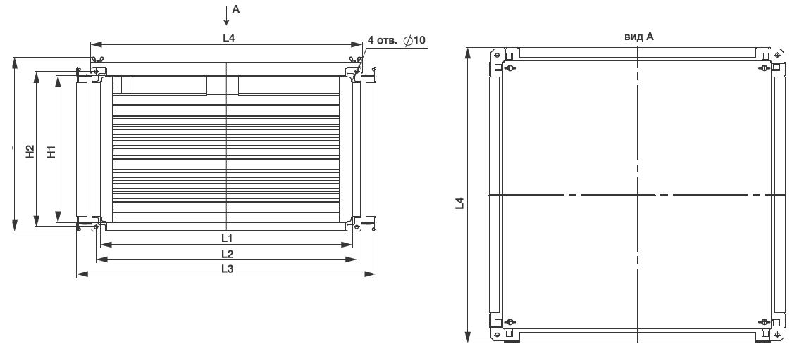 Схемы для Рекуператор пластинчатый Shuft RHPr 1000x500 | НС-1039516