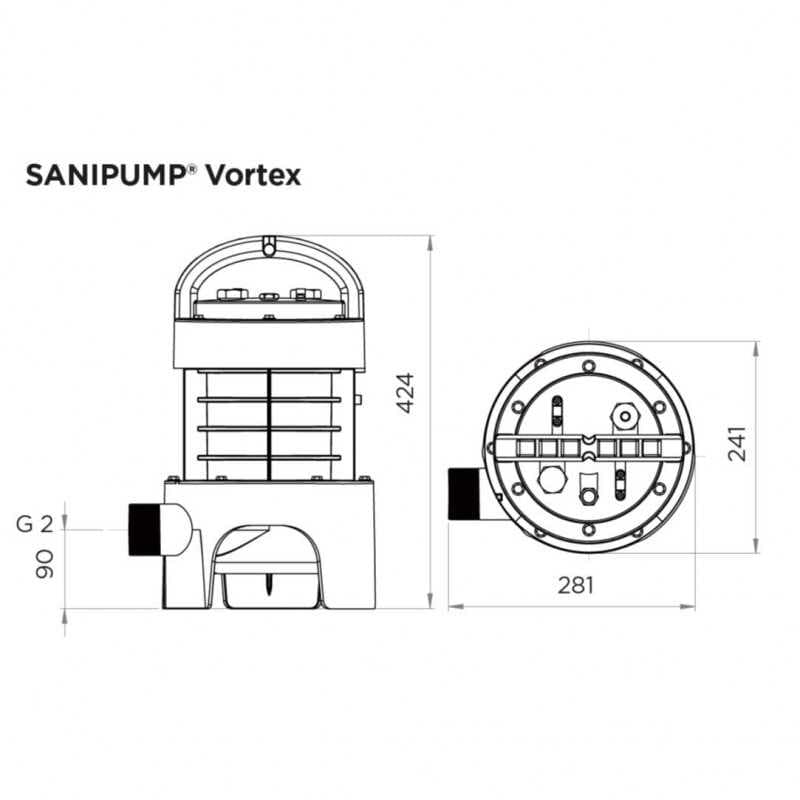 Схемы для Погружной фекальный насос-измельчитель SFA SANIPUMP | 3308815074610