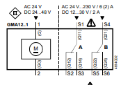 Схемы для Привод воздушной заслонки Siemens GMA321.1E, арт: BPZ: GMA321.1E