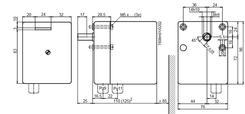 Схемы для Сервопривод воздушной заслонки Siemens SQN30.121A2700 | BPZ:SQN30.121A2700