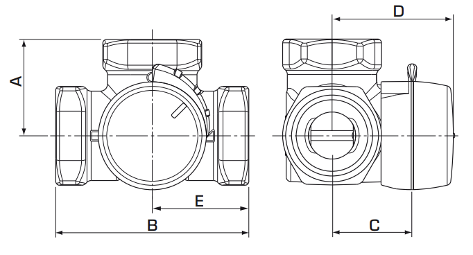 Схемы для 3-ходовой смесительный клапан ESBE VRG131 25-10 RP 1 (Арт. 11601100)